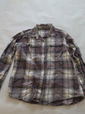 Wolverine Brown and Red Plaid Button-Up Shirt
